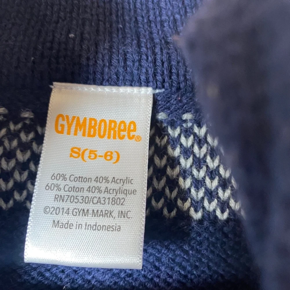 Gymboree Navy Striped Zip up Cardigan Jacket